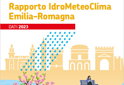 Copertina rapporto IdroMeteoClima 2023 Arpae